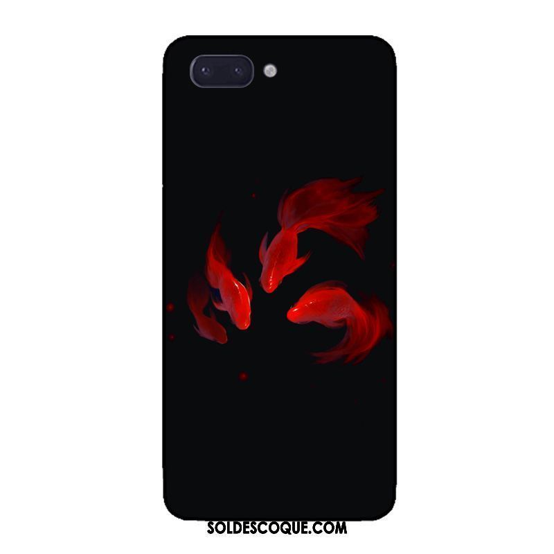 Coque Oppo A3s Richesse Style Chinois Noir Fluide Doux Silicone En Vente