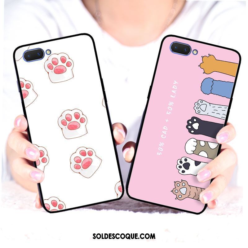 Coque Oppo A3s Silicone Tendance Créatif Chat Protection Pas Cher