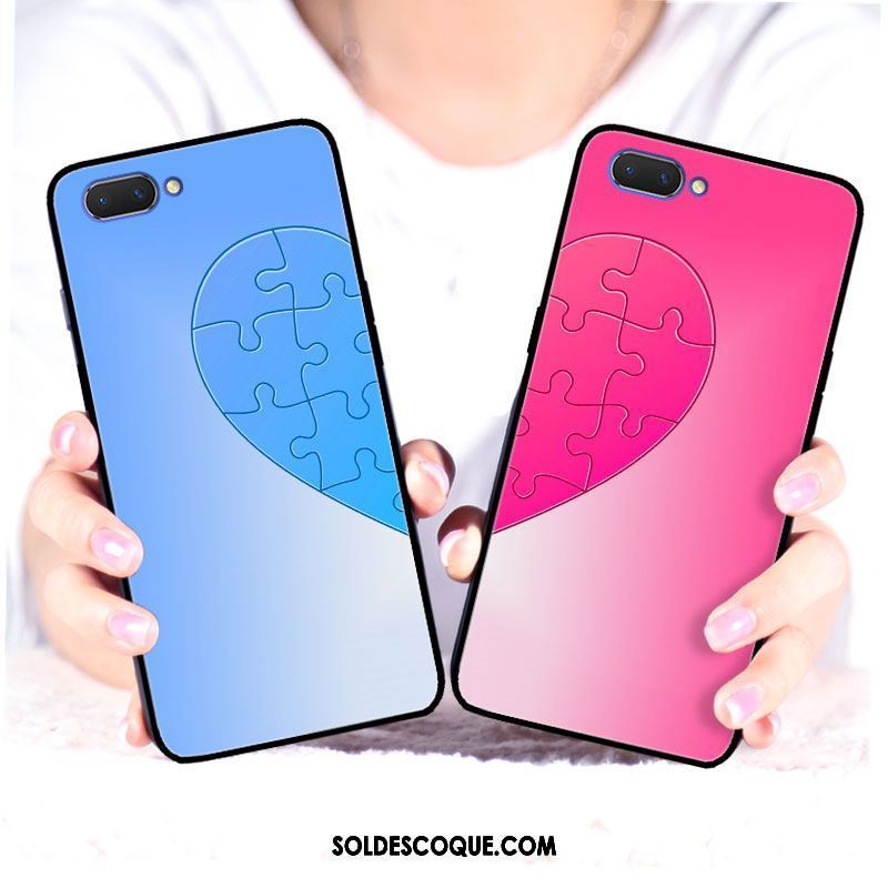 Coque Oppo A3s Téléphone Portable Miroir Amoureux Verre Personnalité Soldes