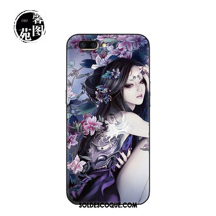 Coque Oppo A3s Téléphone Portable Tatouage Style Chinois Fluide Doux Personnalité Housse En Vente