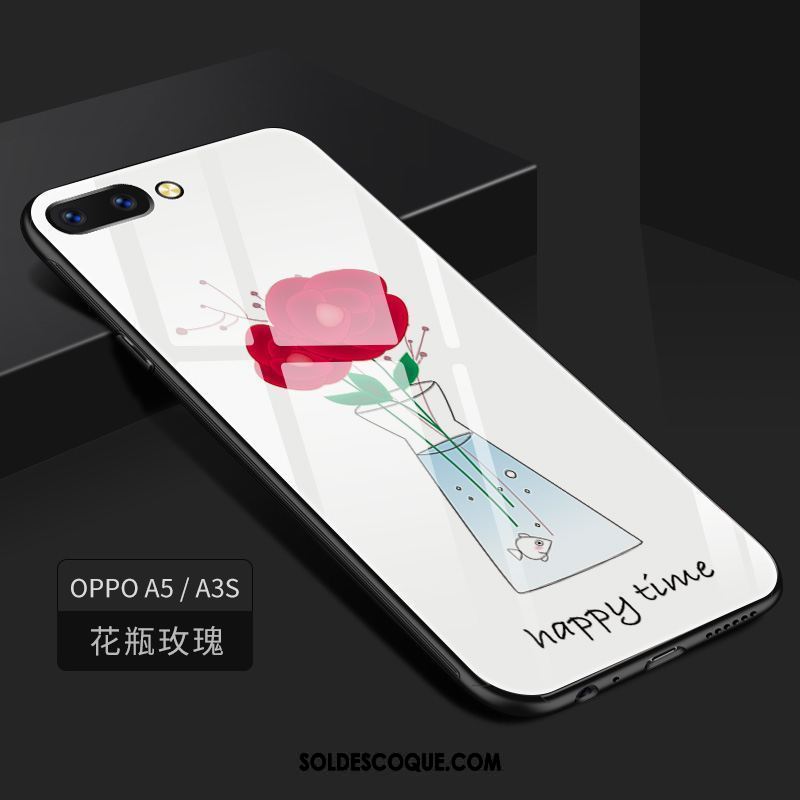 Coque Oppo A3s Verre Verre Trempé Téléphone Portable Nouveau Silicone Soldes