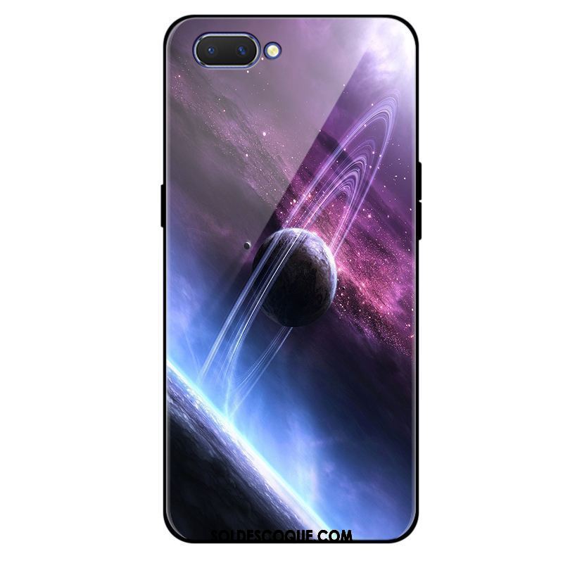 Coque Oppo A3s Étui Violet Miroir Fluide Doux Tout Compris Pas Cher