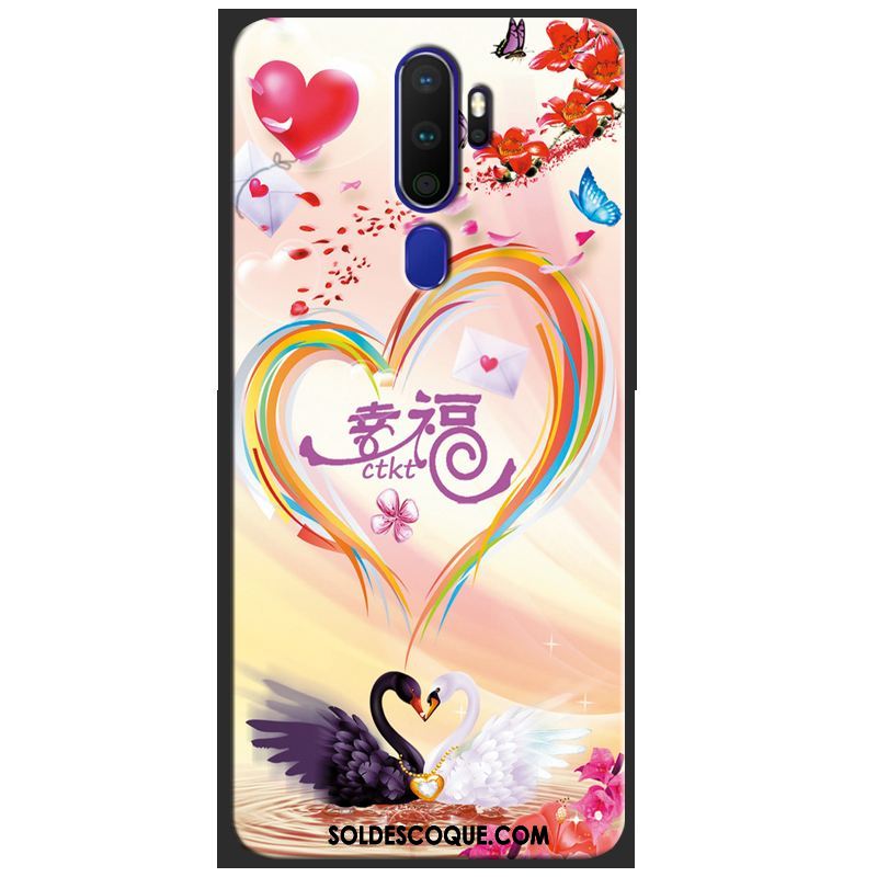 Coque Oppo A5 2020 Personnalité Amoureux Étui Anneau Téléphone Portable Pas Cher