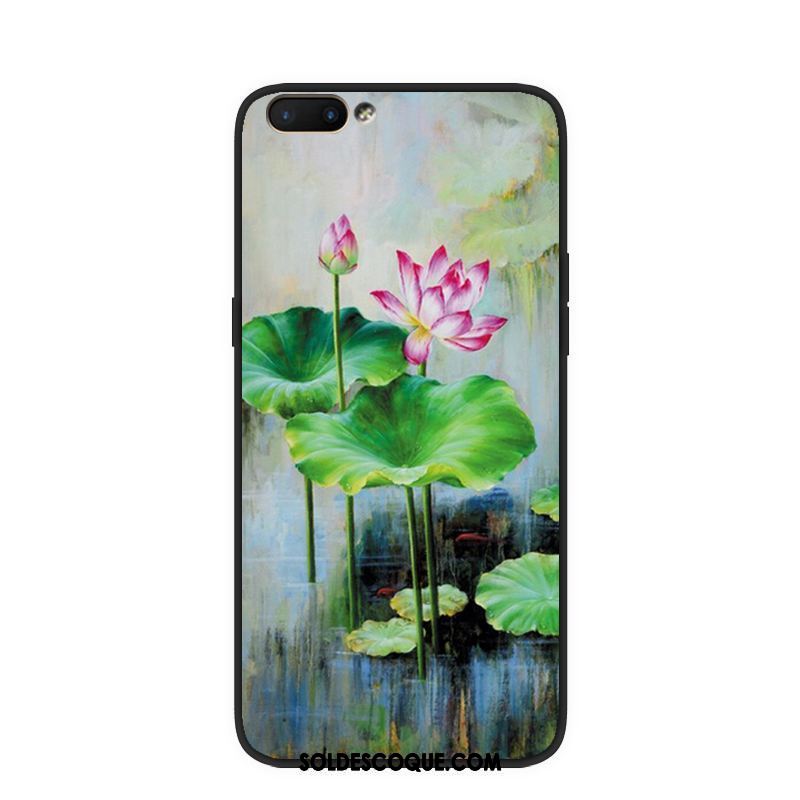 Coque Oppo A5 Fleur Style Chinois Téléphone Portable Art Vert En Ligne