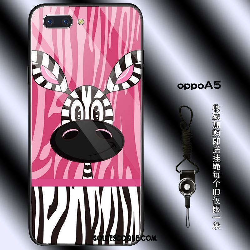 Coque Oppo A5 Personnalité Rose Élégant Étui Charmant En Ligne