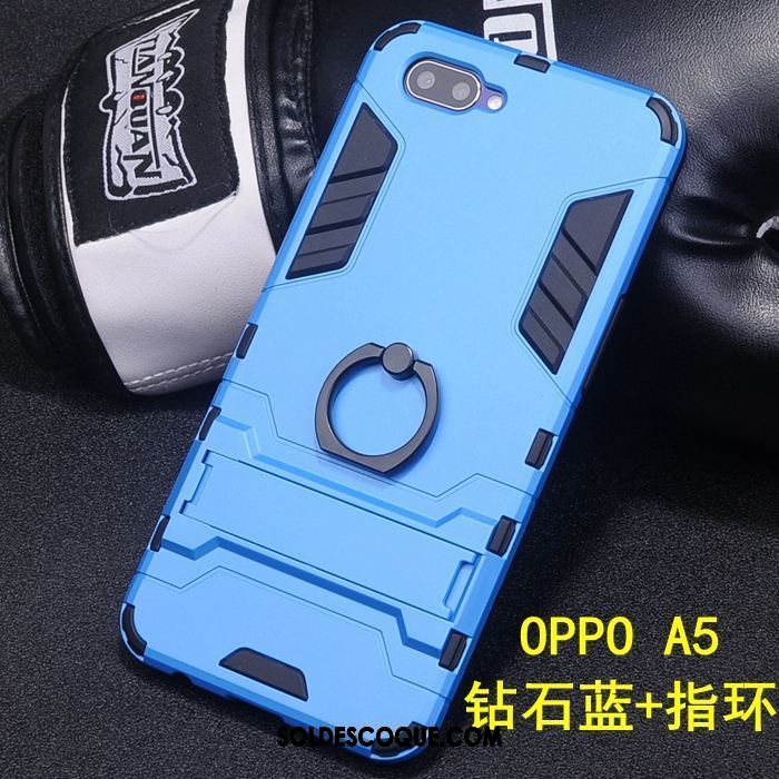 Coque Oppo A5 Étui Délavé En Daim Incassable Téléphone Portable Tout Compris Housse Soldes