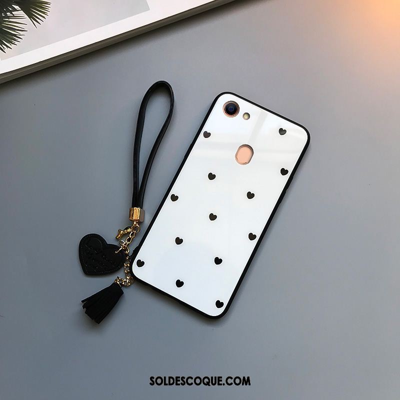 Coque Oppo A73 Amour Verre Étui Point D'onde Personnalité En Vente