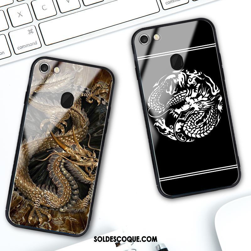 Coque Oppo A73 Incassable Dragon Verre Or Antidérapant Pas Cher