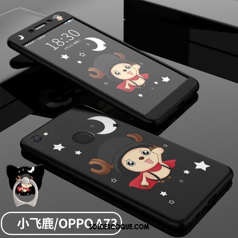 Coque Oppo A73 Protection Téléphone Portable Tendance Dessin Animé Noir France