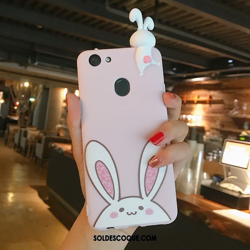 Coque Oppo A73 Rose Téléphone Portable Marque De Tendance Étui Lapin Soldes