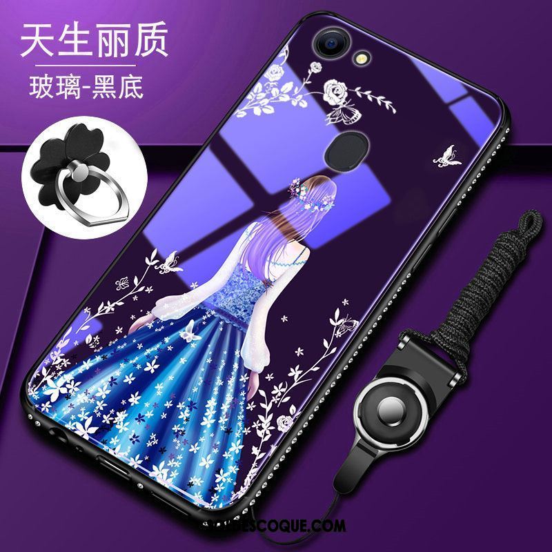 Coque Oppo A73 Tendance Verre Fluide Doux Téléphone Portable Difficile France