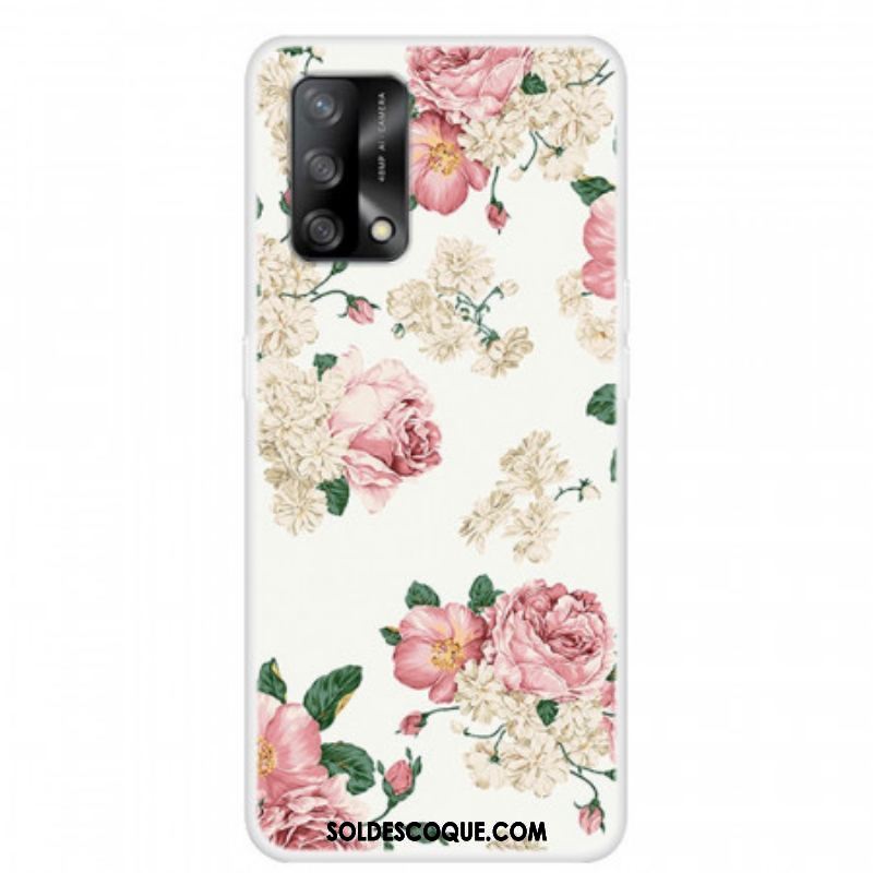 Coque Oppo A74 4G Fleurs Liberty