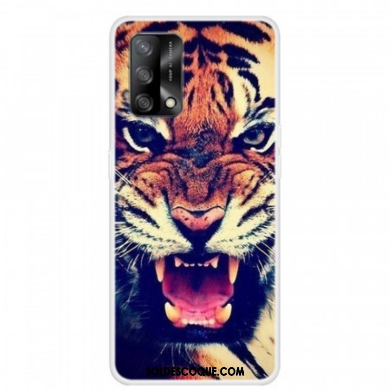 Coque Oppo A74 4G Tigre de Face