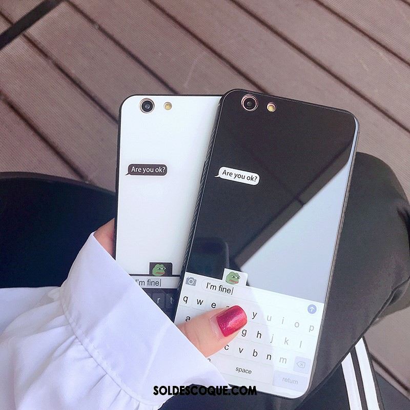 Coque Oppo A83 Blanc Créatif Tout Compris Miroir Fluide Doux En Ligne