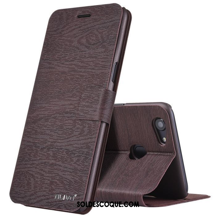 Coque Oppo A83 Tout Compris Étui En Cuir Clamshell Téléphone Portable Délavé En Daim Housse En Ligne