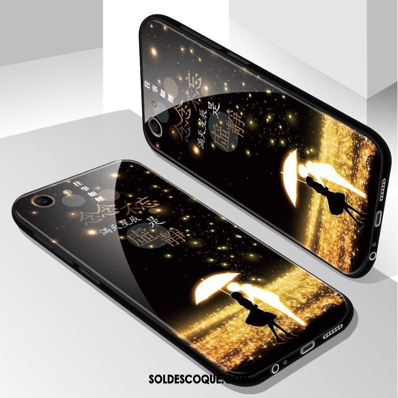 Coque Oppo A83 Étui Tendance Luxe Protection Noir En Vente