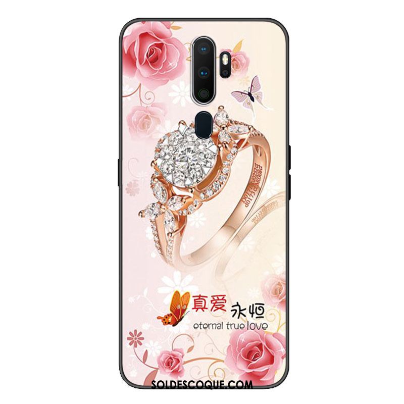 Coque Oppo A9 2020 Bordure Frais Protection Anneau Téléphone Portable Pas Cher