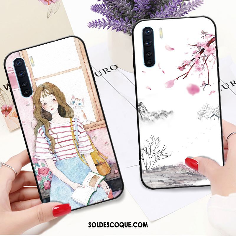 Coque Oppo A91 Blanc Téléphone Portable Tout Compris Incassable Ornements Suspendus Housse Soldes