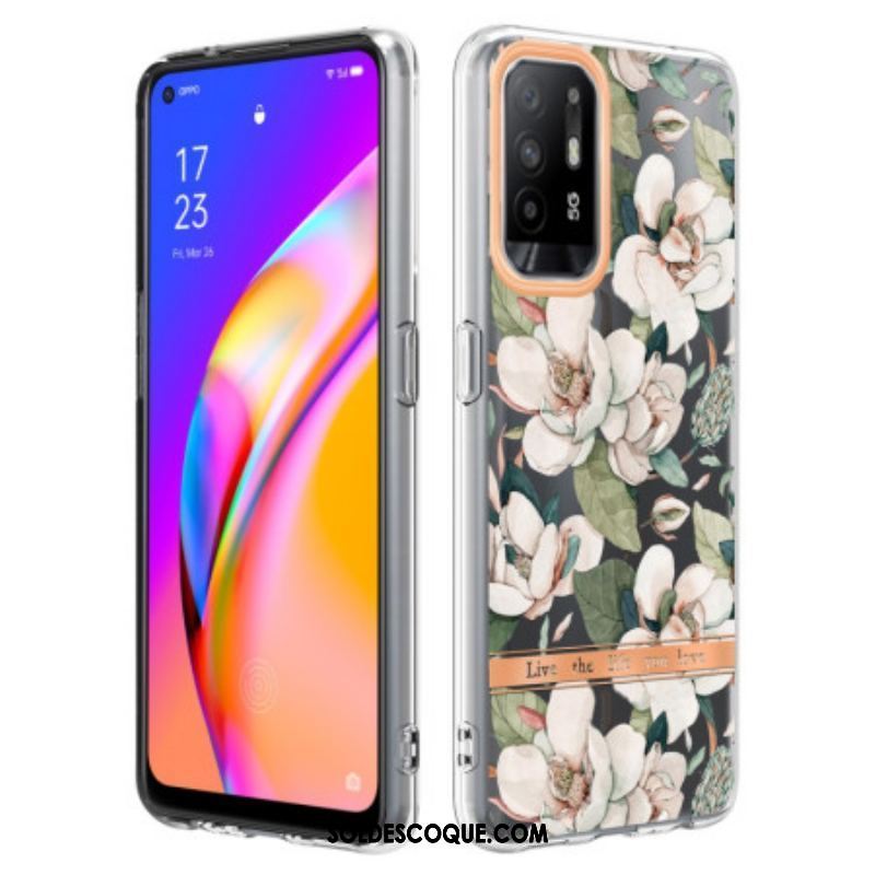 Coque Oppo A94 5G Fleurs Pivoines