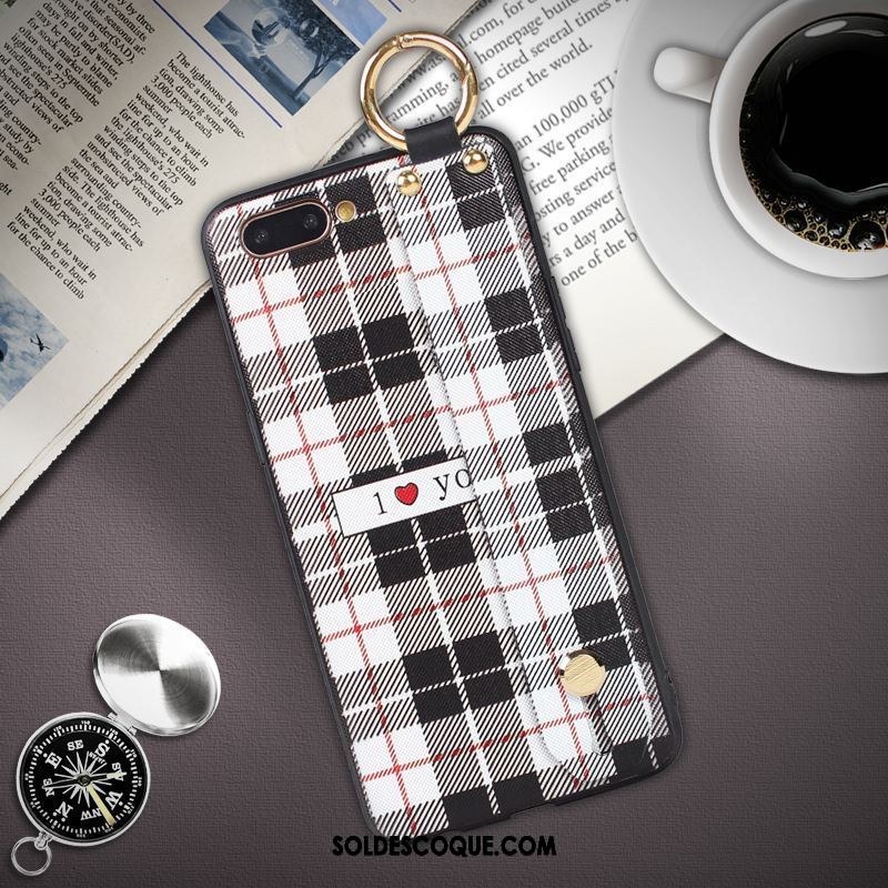 Coque Oppo Ax5 Créatif Modèle Fleurie Plaid Téléphone Portable Noir Pas Cher