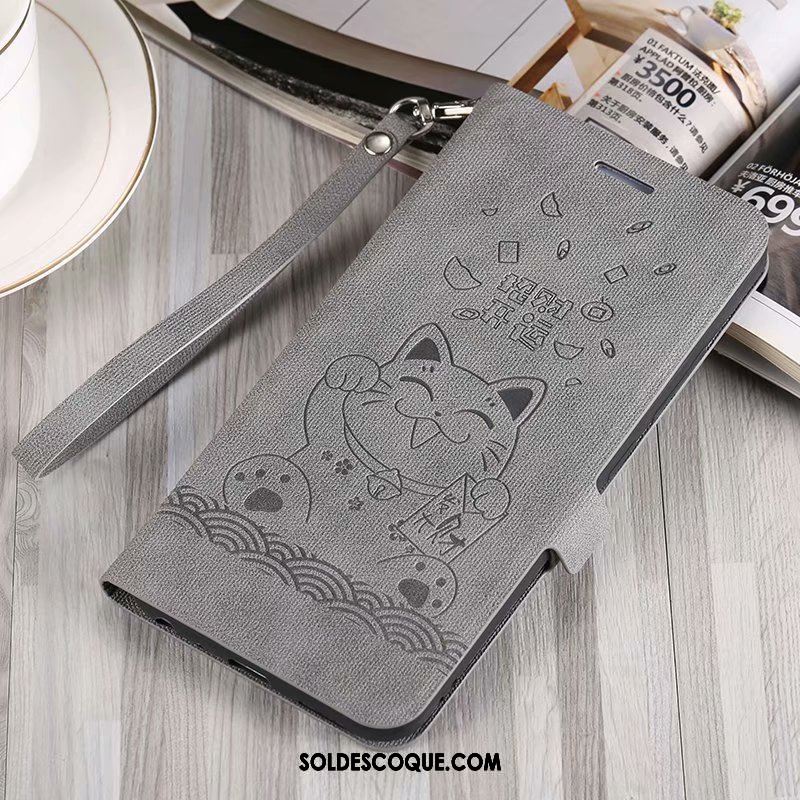 Coque Oppo Ax5 Fluide Doux Personnalité Incassable Gris Étui En Cuir En Ligne