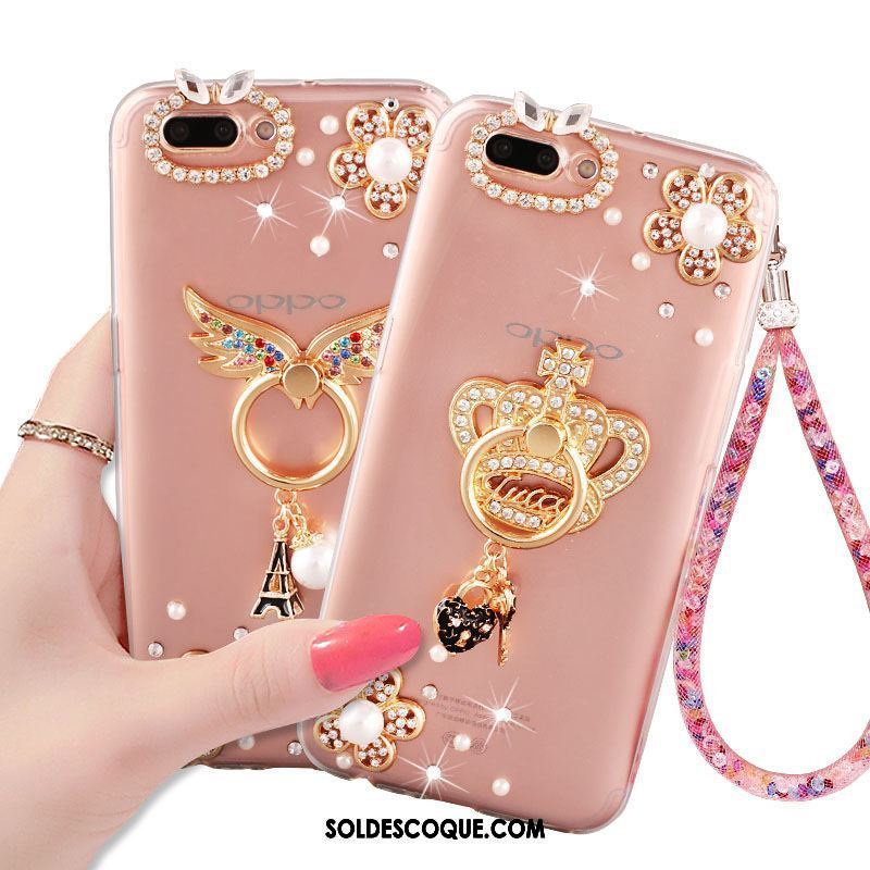 Coque Oppo Ax5 Strass Anneau Étui Fluide Doux Personnalité Soldes