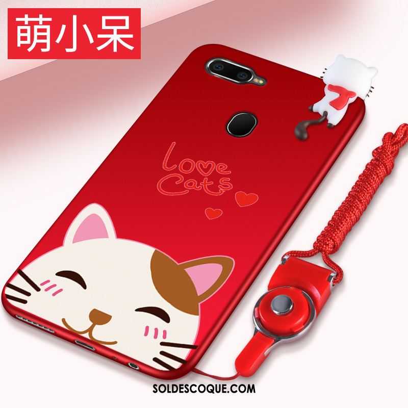 Coque Oppo Ax7 Personnalité Dessin Animé Téléphone Portable Silicone Rouge Pas Cher