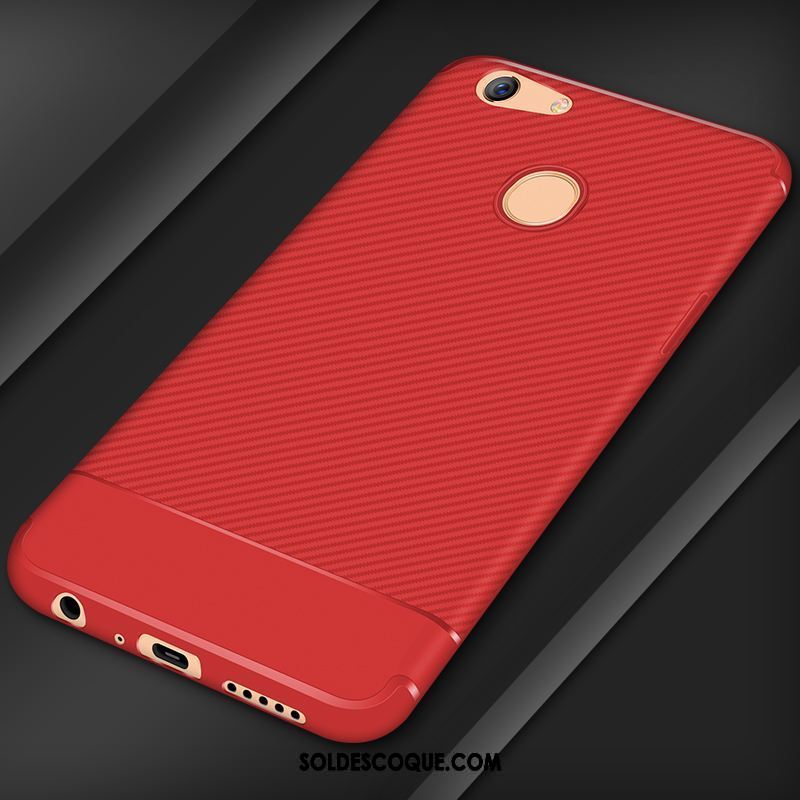 Coque Oppo F5 Téléphone Portable Étui En Cuir Rouge Incassable Silicone Soldes