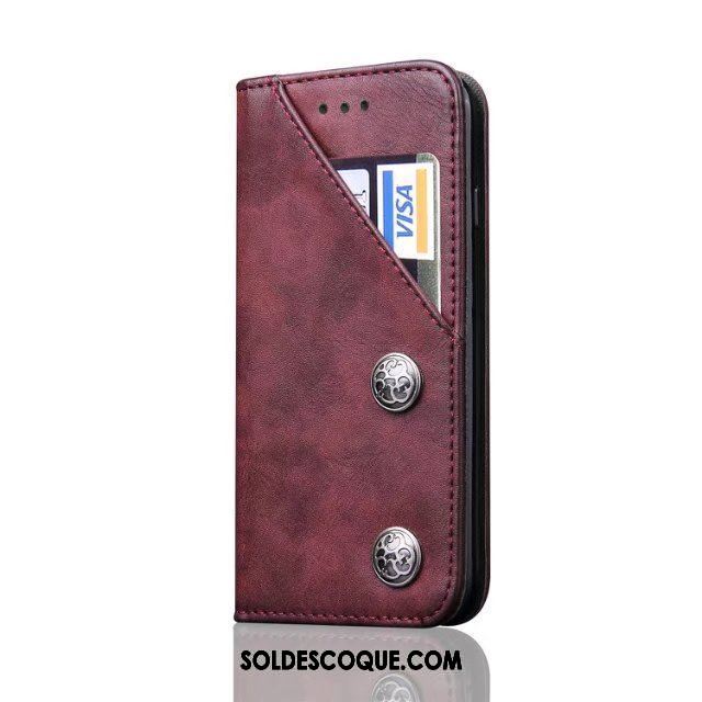 Coque Oppo F5 Youth Rouge Protection Incassable Étui En Cuir Téléphone Portable Soldes