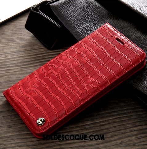 Coque Oppo F5 Youth Rouge Étui En Cuir Silicone Business Cuir Véritable Soldes