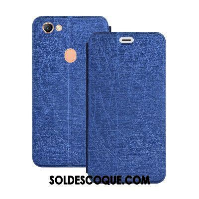 Coque Oppo F5 Étui Protection Étui En Cuir Bleu Incassable Soldes