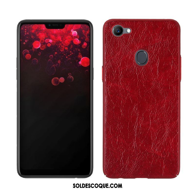 Coque Oppo F7 Cuir Difficile Rouge Tout Compris Simple En Ligne