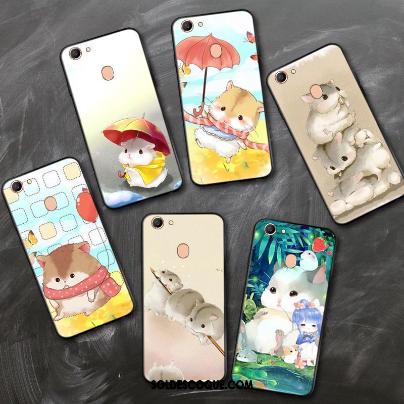 Coque Oppo F7 Délavé En Daim Dessin Animé Personnalité Fluide Doux Mignonne Housse France