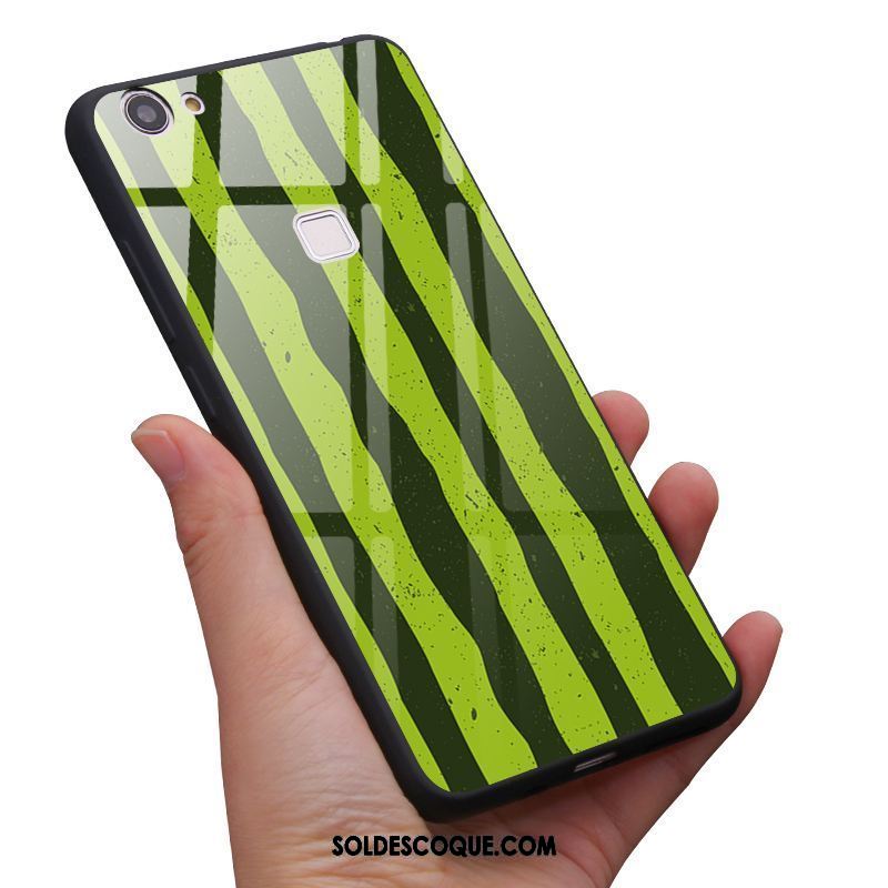 Coque Oppo F7 Protection Incassable Fraise Vert Verre Trempé En Ligne