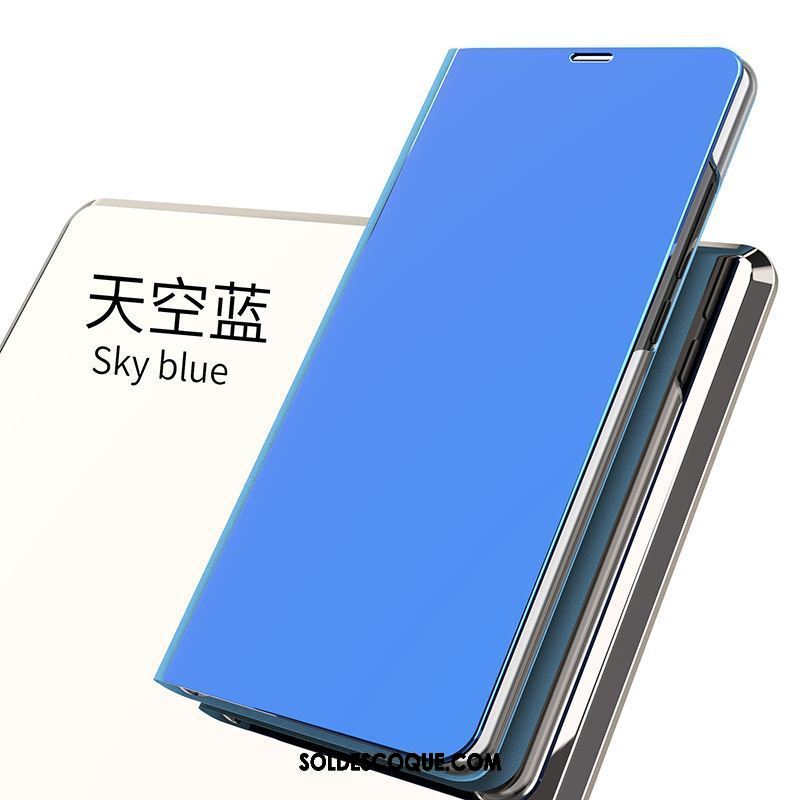 Coque Oppo F7 Youth Bleu Protection Support Incassable Étui En Cuir France