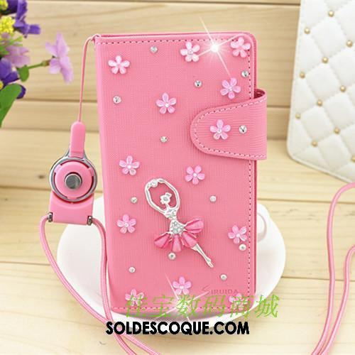 Coque Oppo F7 Youth Tout Compris Rose Ornements Suspendus Étui Portefeuilles Pas Cher