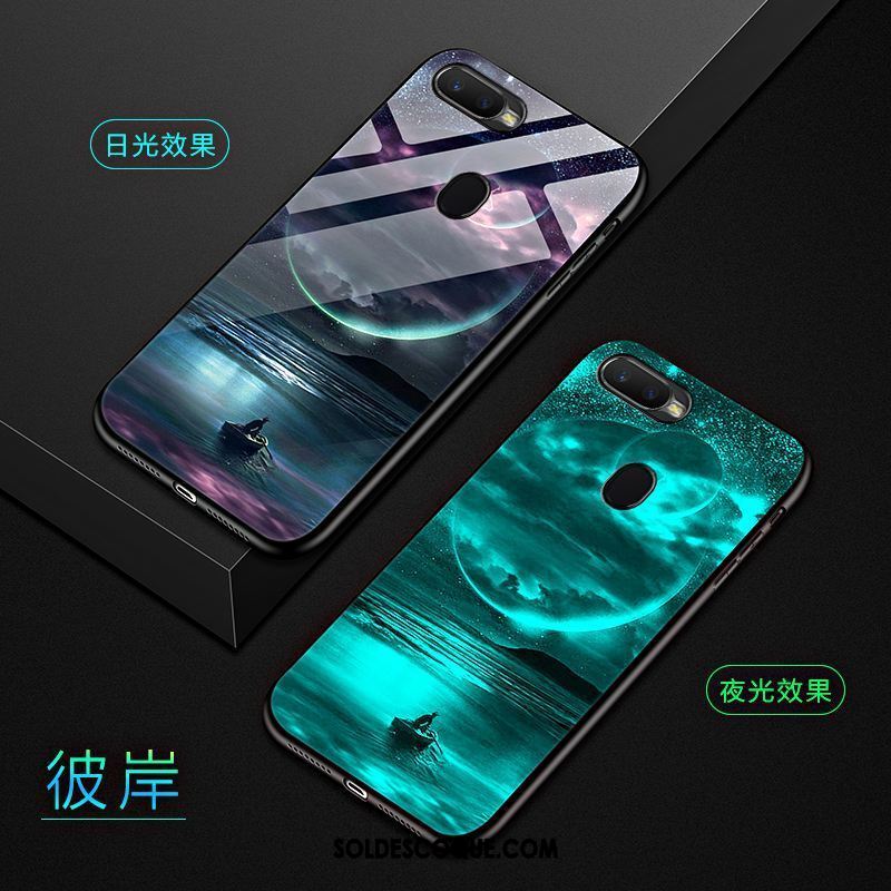 Coque Oppo F9 Mode Lumineuses Téléphone Portable Verre Étui En Vente