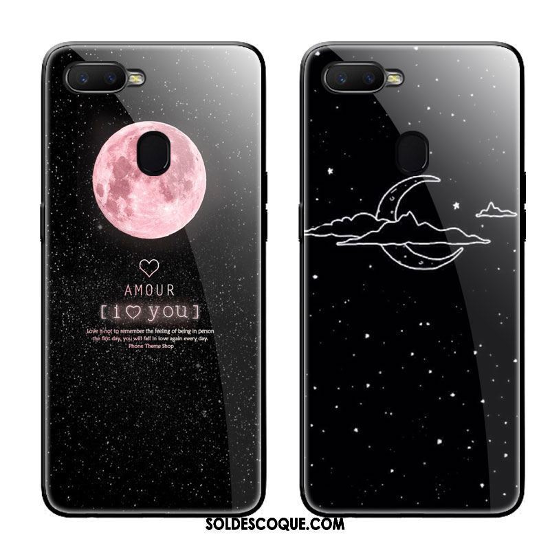 Coque Oppo F9 Simple Incassable Brillant Peinte À La Main Verre Housse France