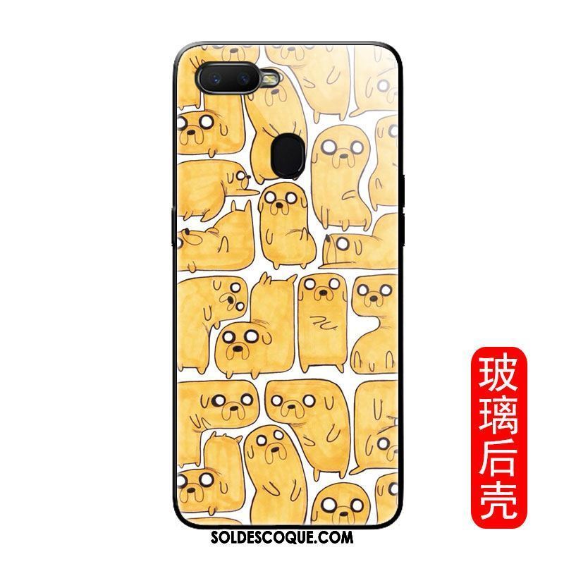 Coque Oppo F9 Starry Chiens Incassable Drôle Jaune Tout Compris Pas Cher