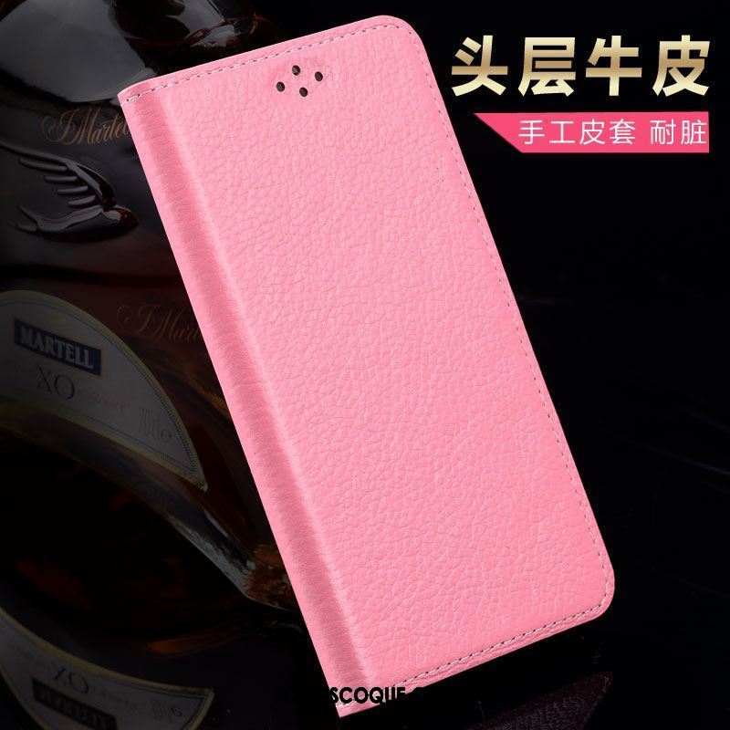 Coque Oppo F9 Starry Rose Protection Étui En Cuir Incassable Cuir Véritable Pas Cher