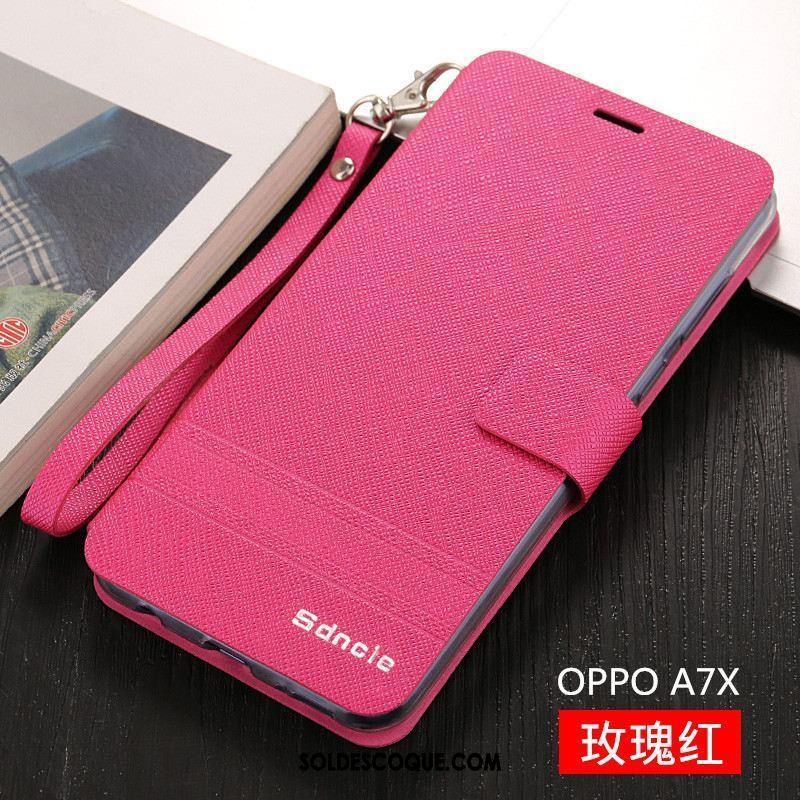 Coque Oppo F9 Tout Compris Rouge Étui Étui En Cuir Tendance En Vente