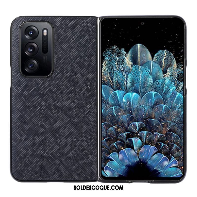 Coque Oppo Find N Cuir Véritable Texturé