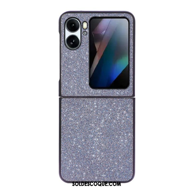 Coque Oppo Find N2 Flip Simili Cuir Paillettes