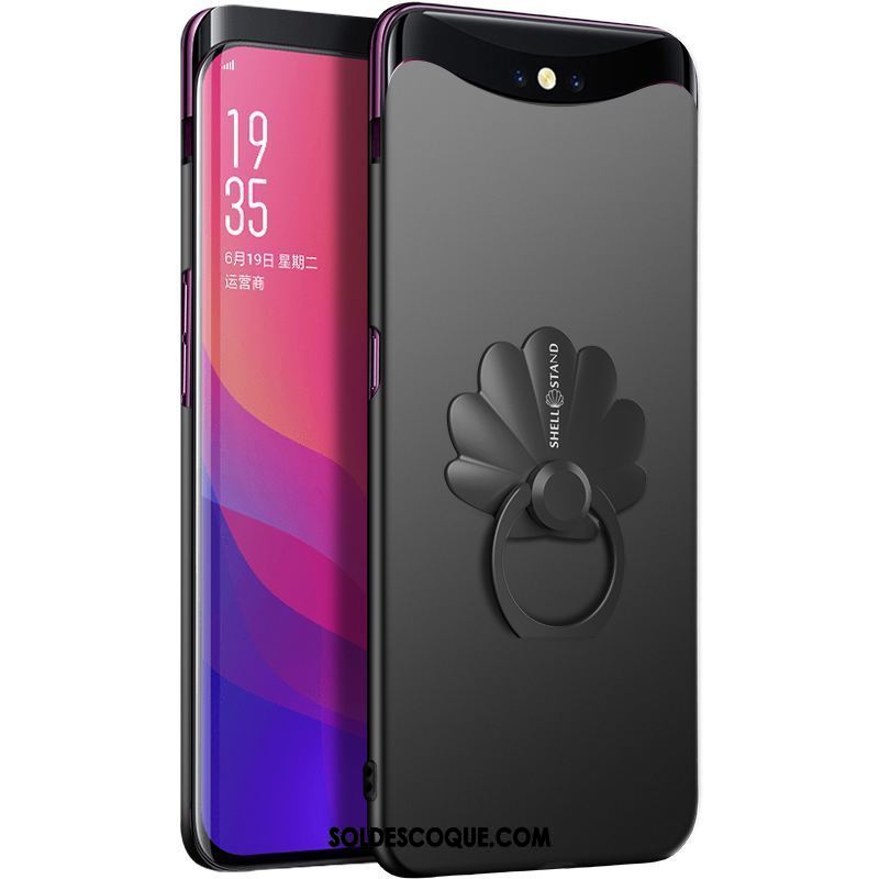 Coque Oppo Find X Délavé En Daim Business Étui Très Mince Support En Vente