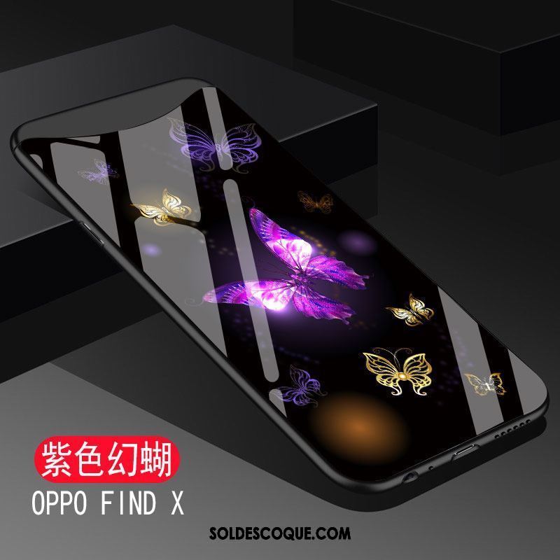 Coque Oppo Find X Étui Noir Silicone Protection Verre En Ligne