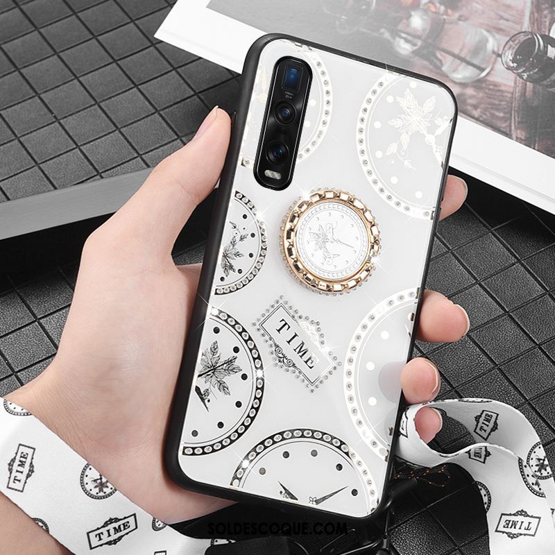 Coque Oppo Find X2 Pro Mode Très Mince Strass Téléphone Portable Support En Vente