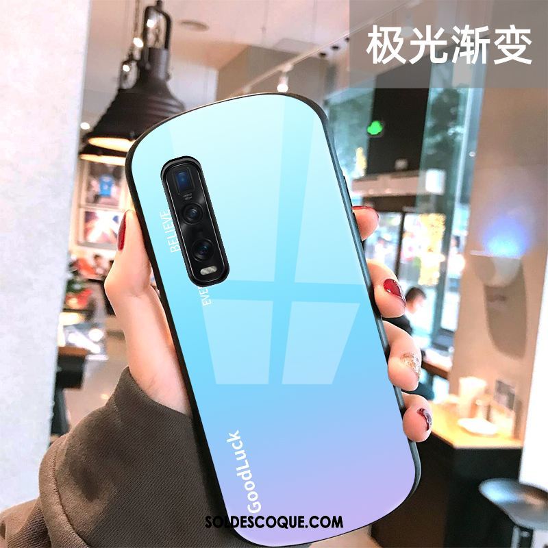 Coque Oppo Find X2 Pro Refroidissement Marque De Tendance Bleu Tout Compris Étui France