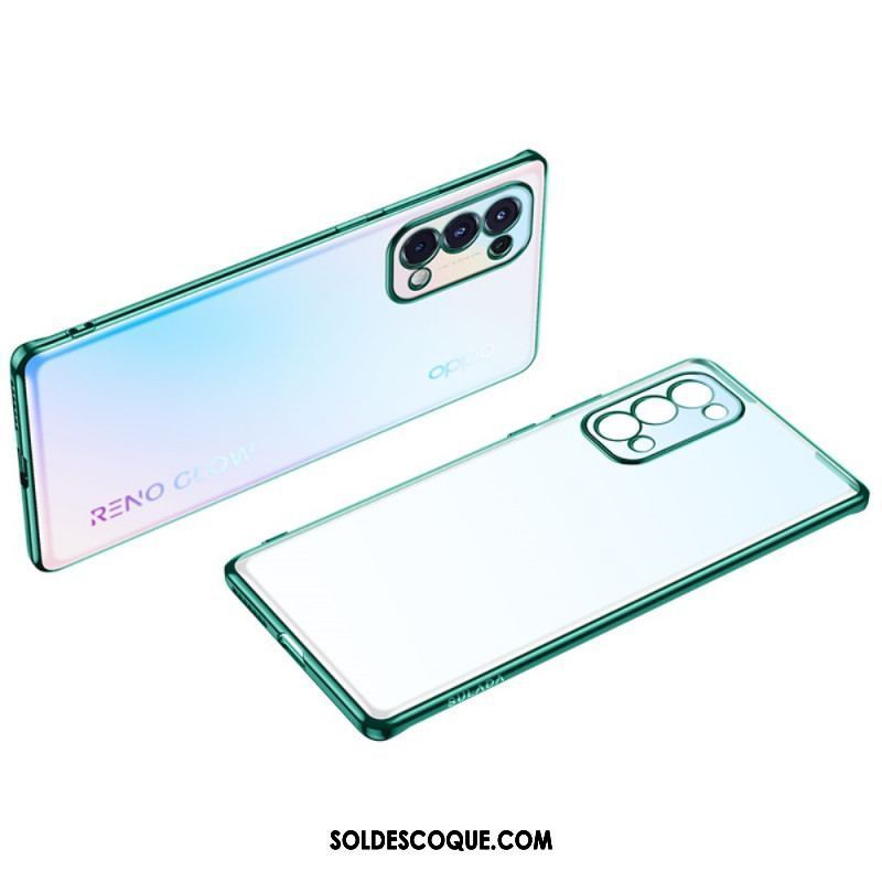 Coque Oppo Find X3 Lite Transparente Rebords Style Métal SULADA