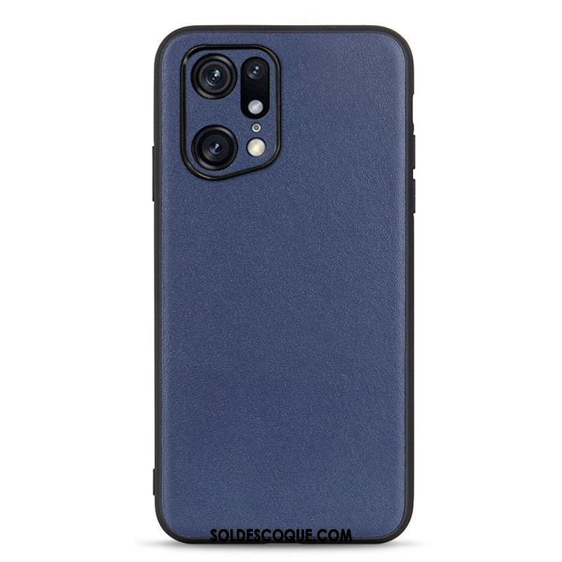 Coque Oppo Find X5 Pro Véritable Cuir