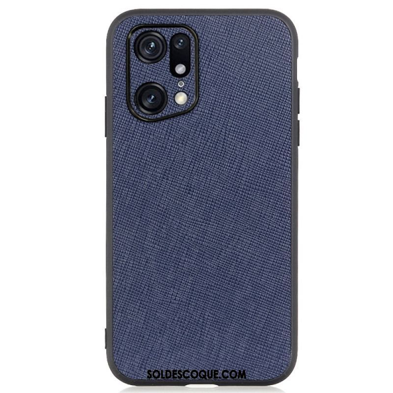 Coque Oppo Find X5 Pro Véritable Cuir Texturé